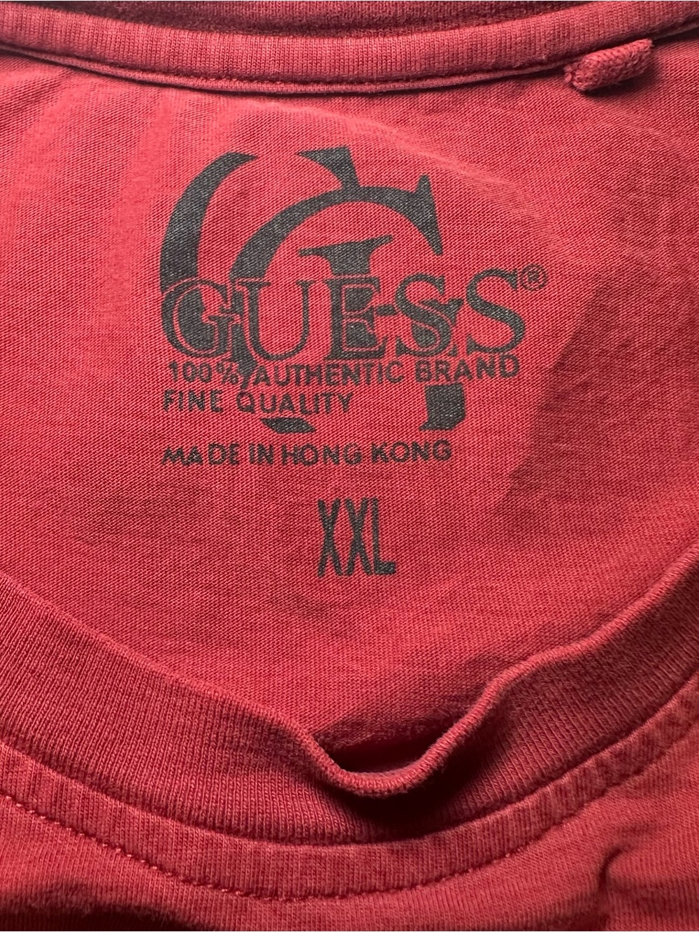 VTG GUESS Y2K Road Lords Graphic Long Sleeve Shirt XXL Red Grunge Biker - Picture 3 of 8